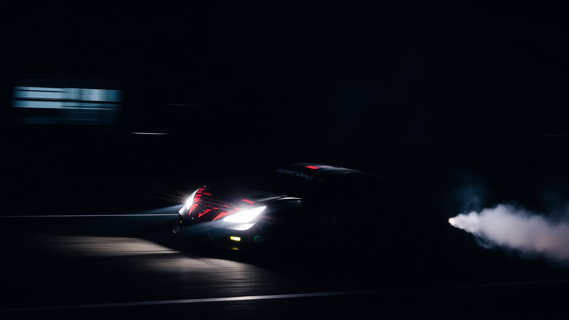 Race car at speed